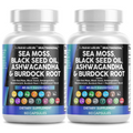 Sea Moss Shilajit Turmeric Black seed Ashwagandha Burdock vitamine c & Black Pepper Capsules