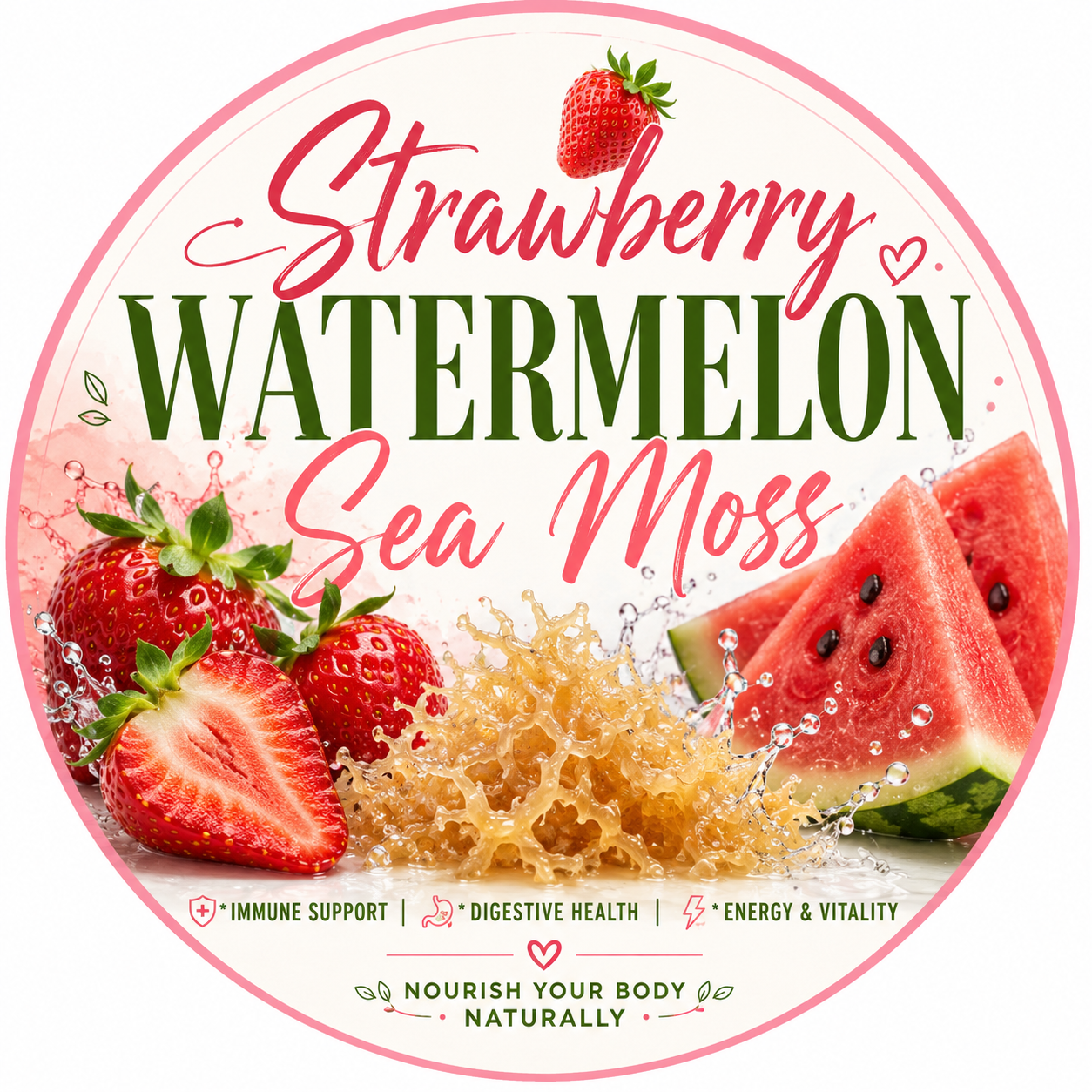 strawberry Watermelon Sea Moss Gels
